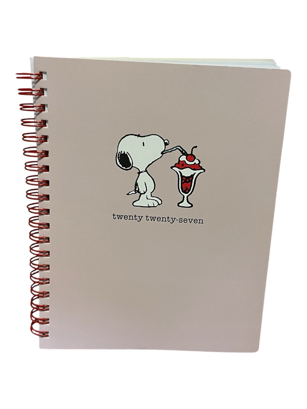 🆕 Peanuts Snoopy 2027 Pink Spiral Planner